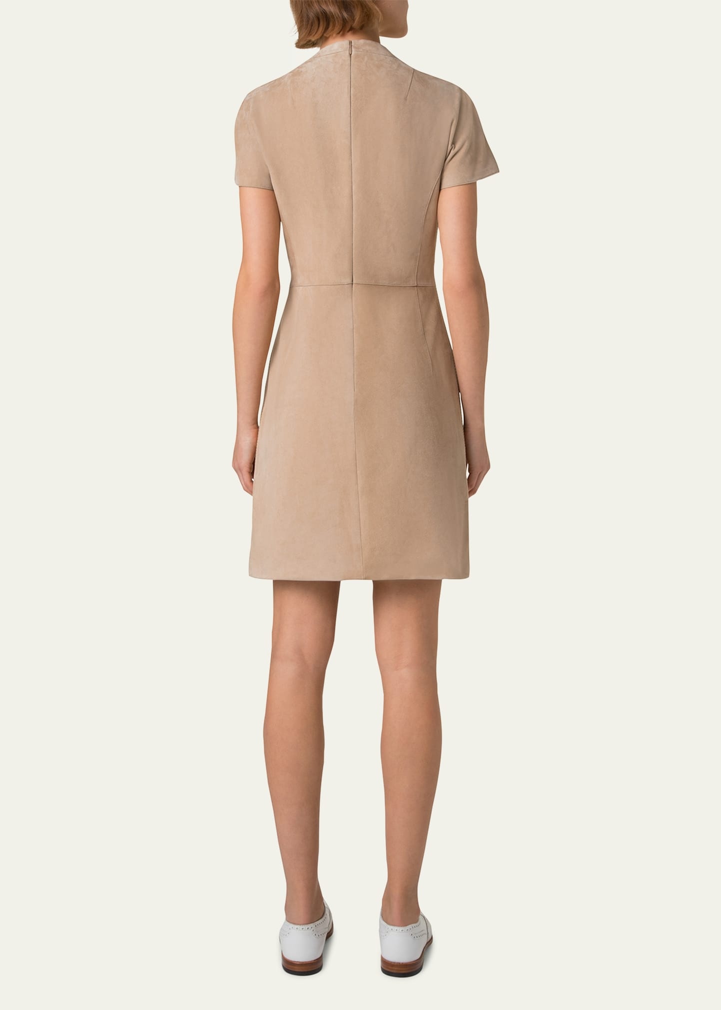 Suede & Raffia-Blend Mini Dress - 3