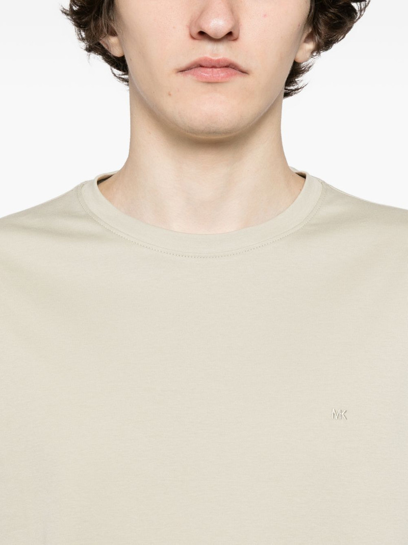 logo-embroidered cotton T-shirt 5