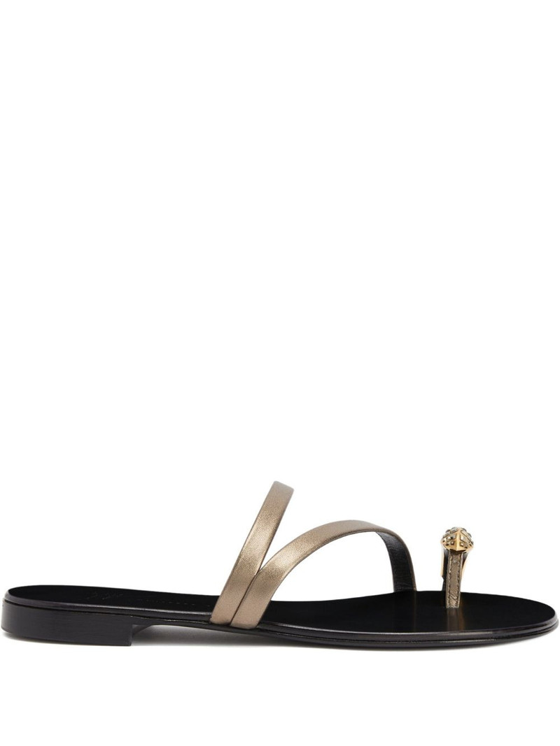 Febe Snake metallic-leather sandals 1