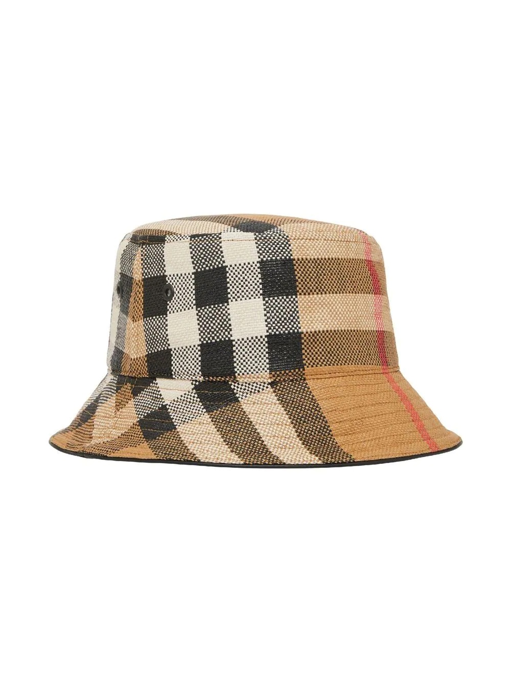 checked cotton bucket hat - 2