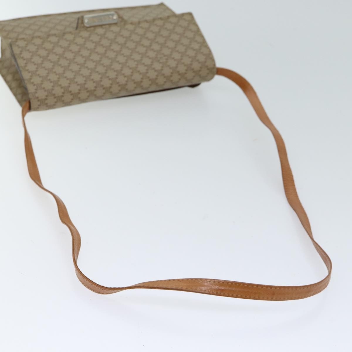 CELINE Macadam Canvas Shoulder Bag Coated Canvas Beige - 7