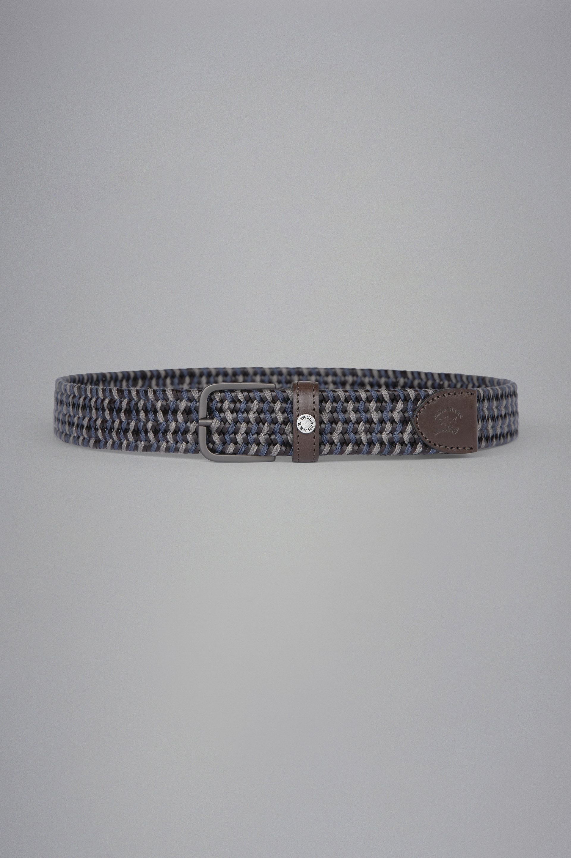LEATHER TRIMMED WOVEN BELT - 1