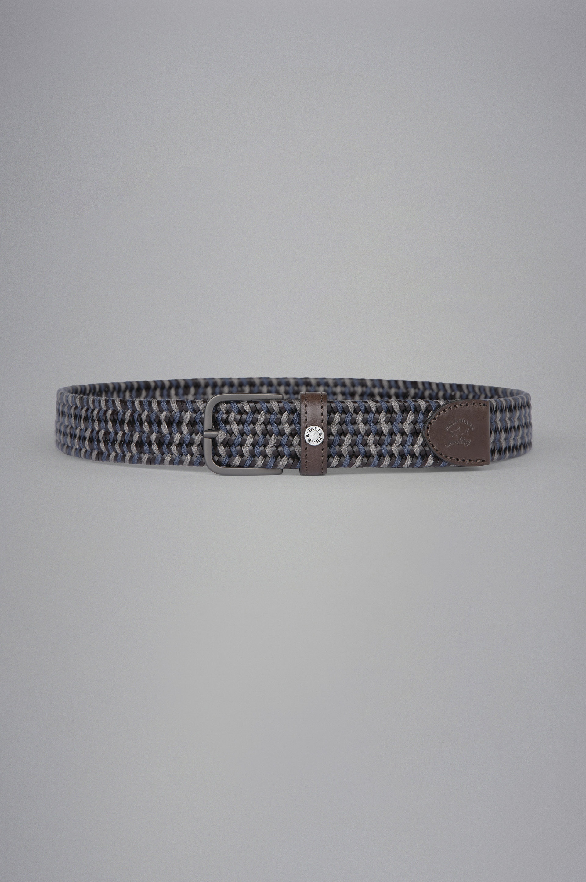 LEATHER TRIMMED WOVEN BELT - 1