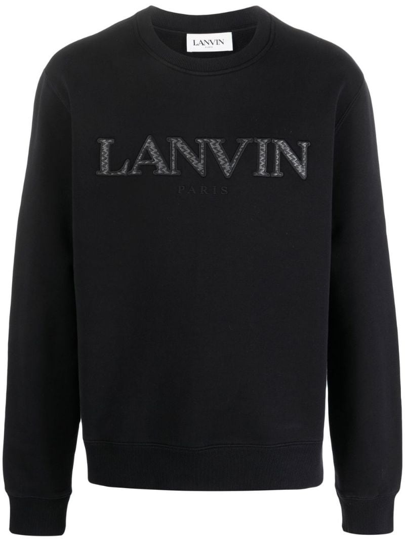 embroidered-logo sweatshirt - 1