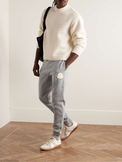 Moncler Slim-Fit Tapered Logo-Appliquéd Cotton-Jersey Sweatpants outlook