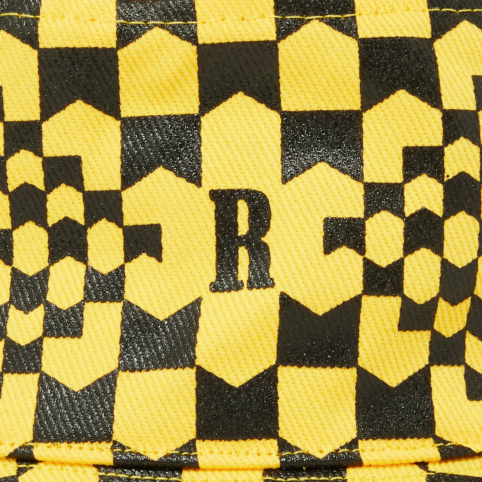 Rhude Checkered Monogram Bucket Hat 'Yellow/Black' - 3