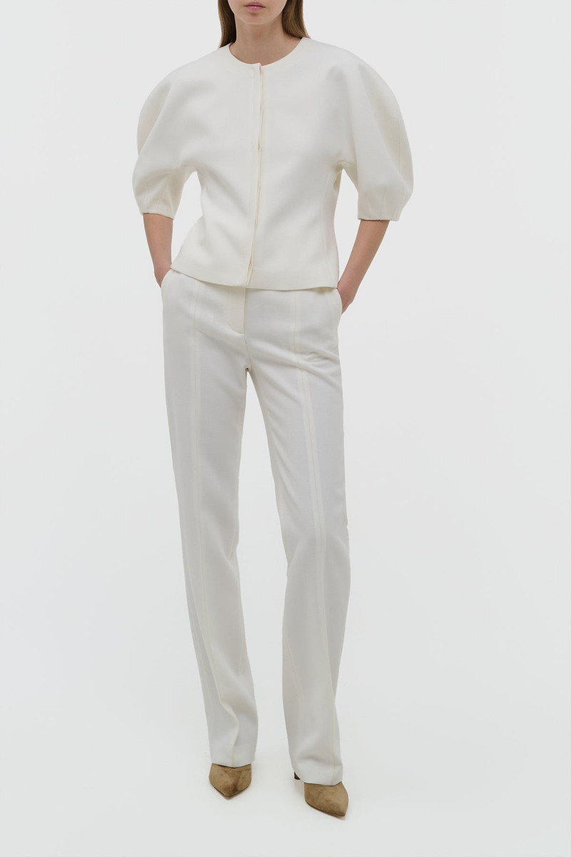 GABRIELA HEARST Waverly Top in Ivory Recycled Wool outlook