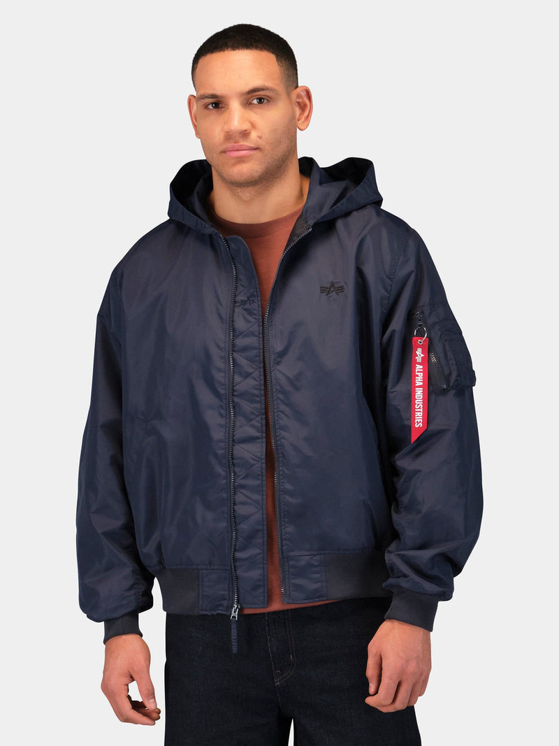ALPHA INDUSTRIES LOGO L-2B HOODED HUNTER FLIGHT JACKET outlook