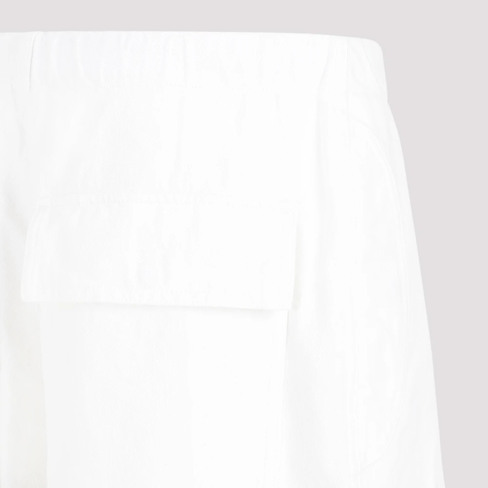 COTTON PANTS IN PORCELAIN COLOR - 4