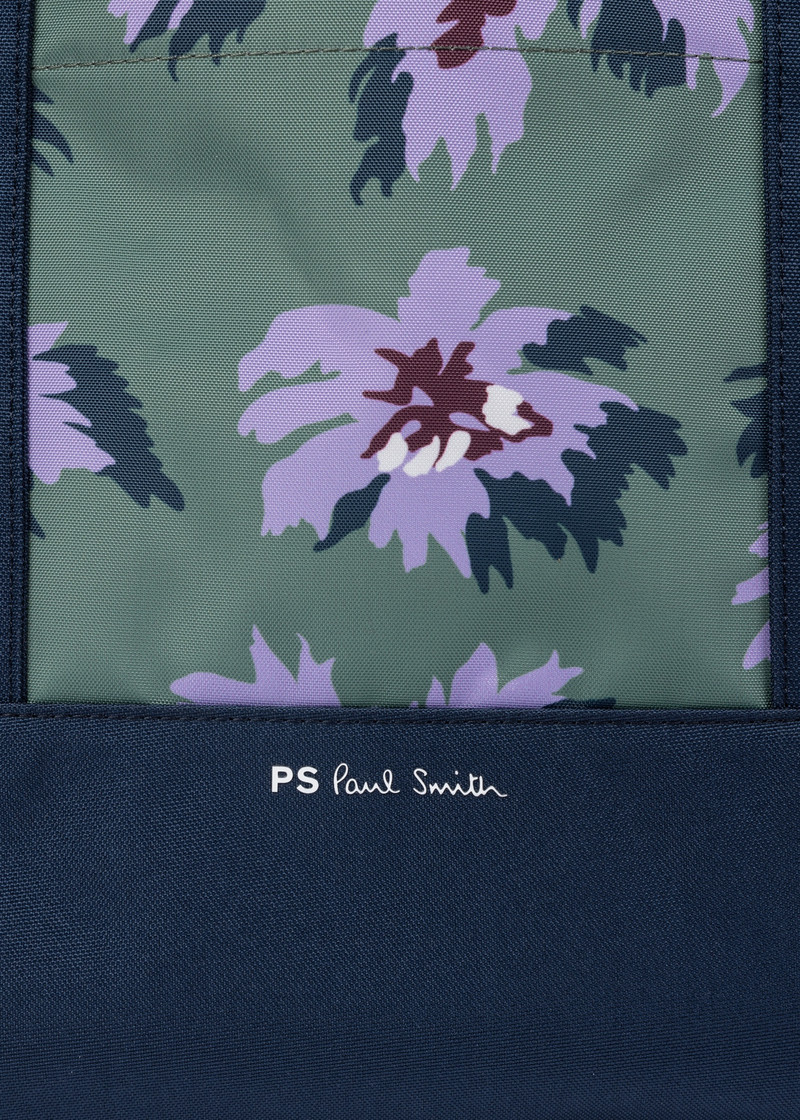 Green And Blue 'Palmera' Recycled-Polyester Tote Bag 4