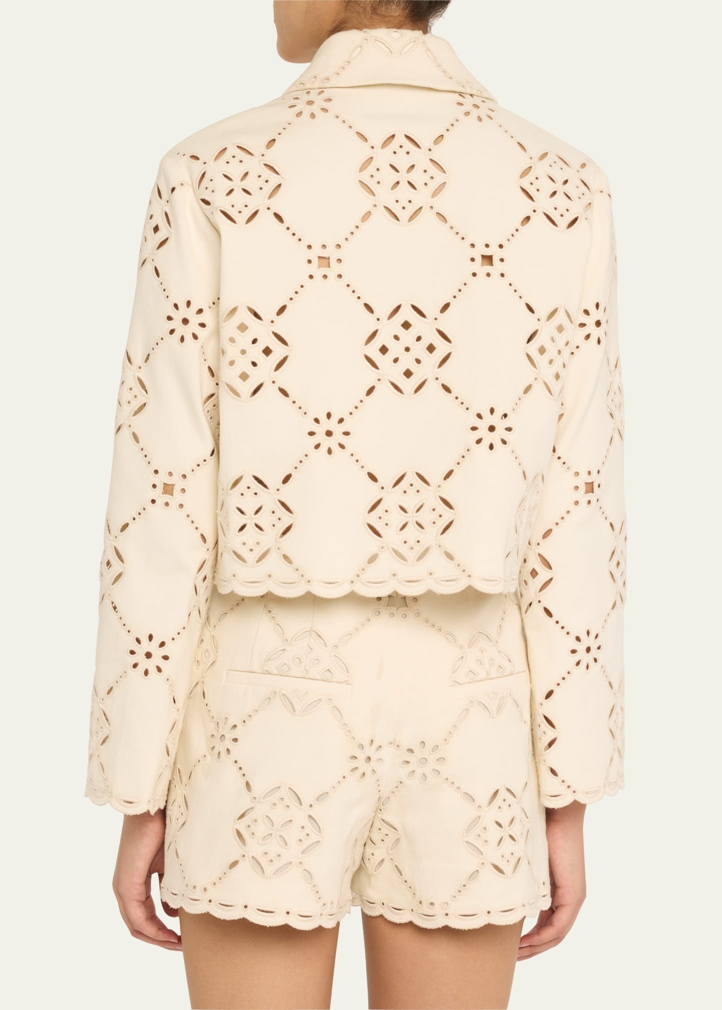 Adelaide Scalloped Eyelet-Embroidered Jacket - 3