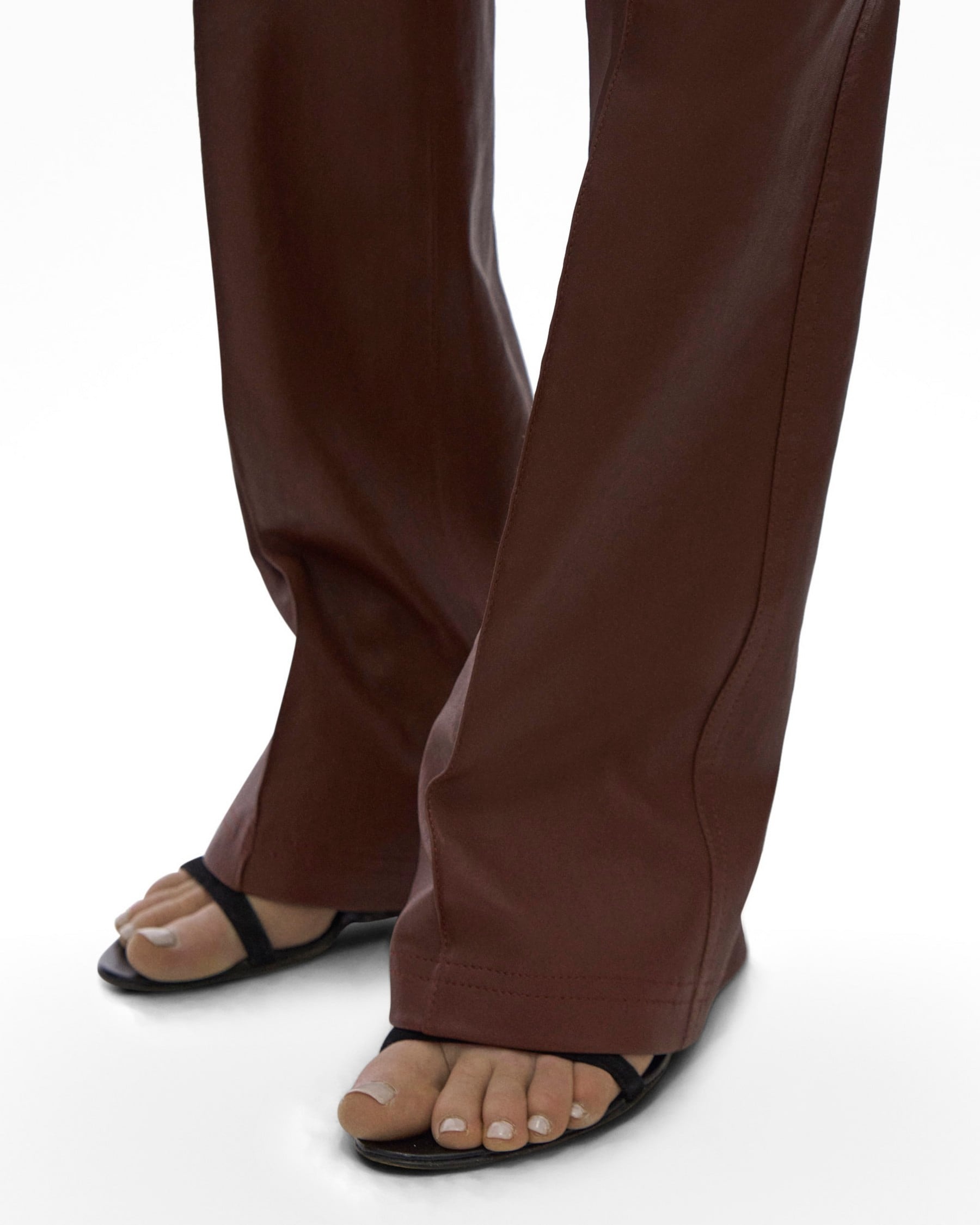 LEATHER BOOTCUT PANT - 6