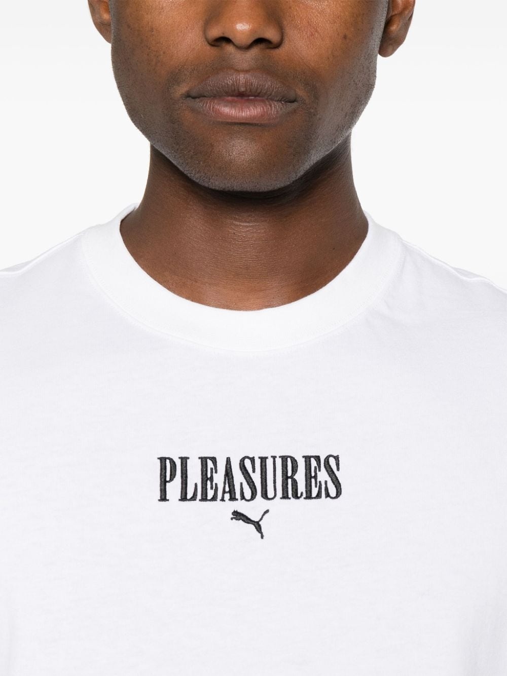 x PLEASURES embroidered-logo T-shirt - 5