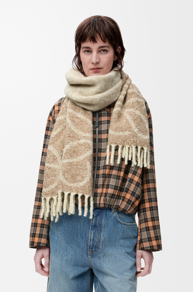 Loewe Anagram scarf in alpaca and wool outlook