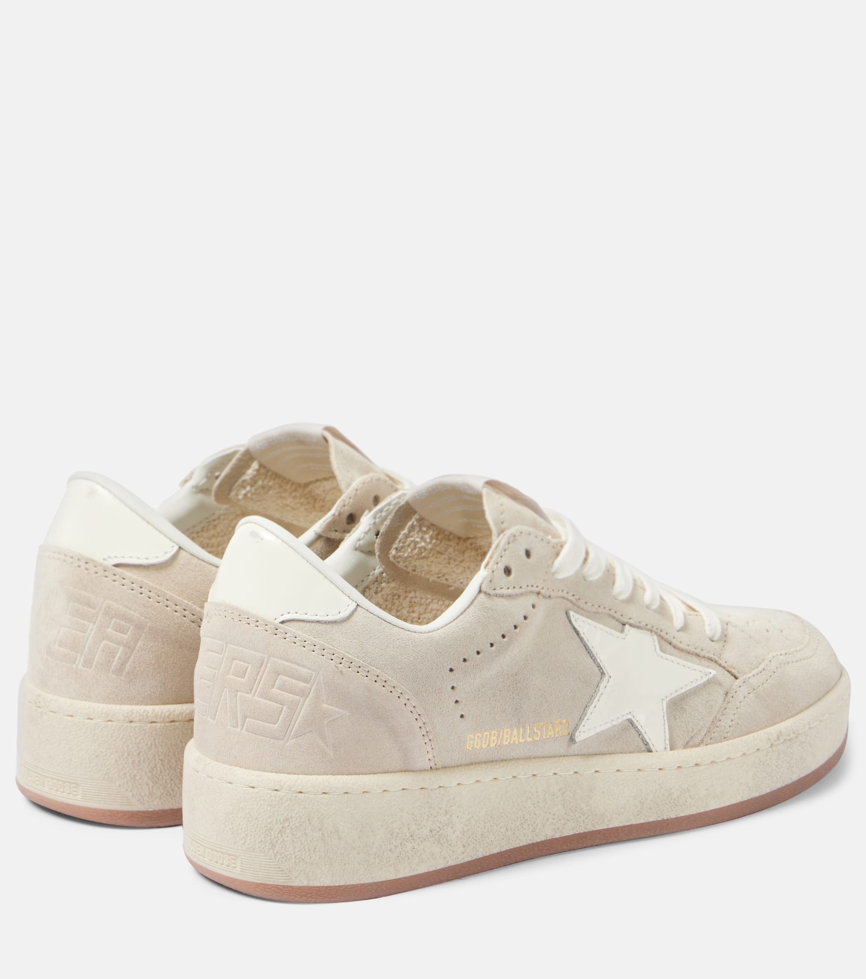 Ball Star 2 leather-trimmed suede sneakers - 2