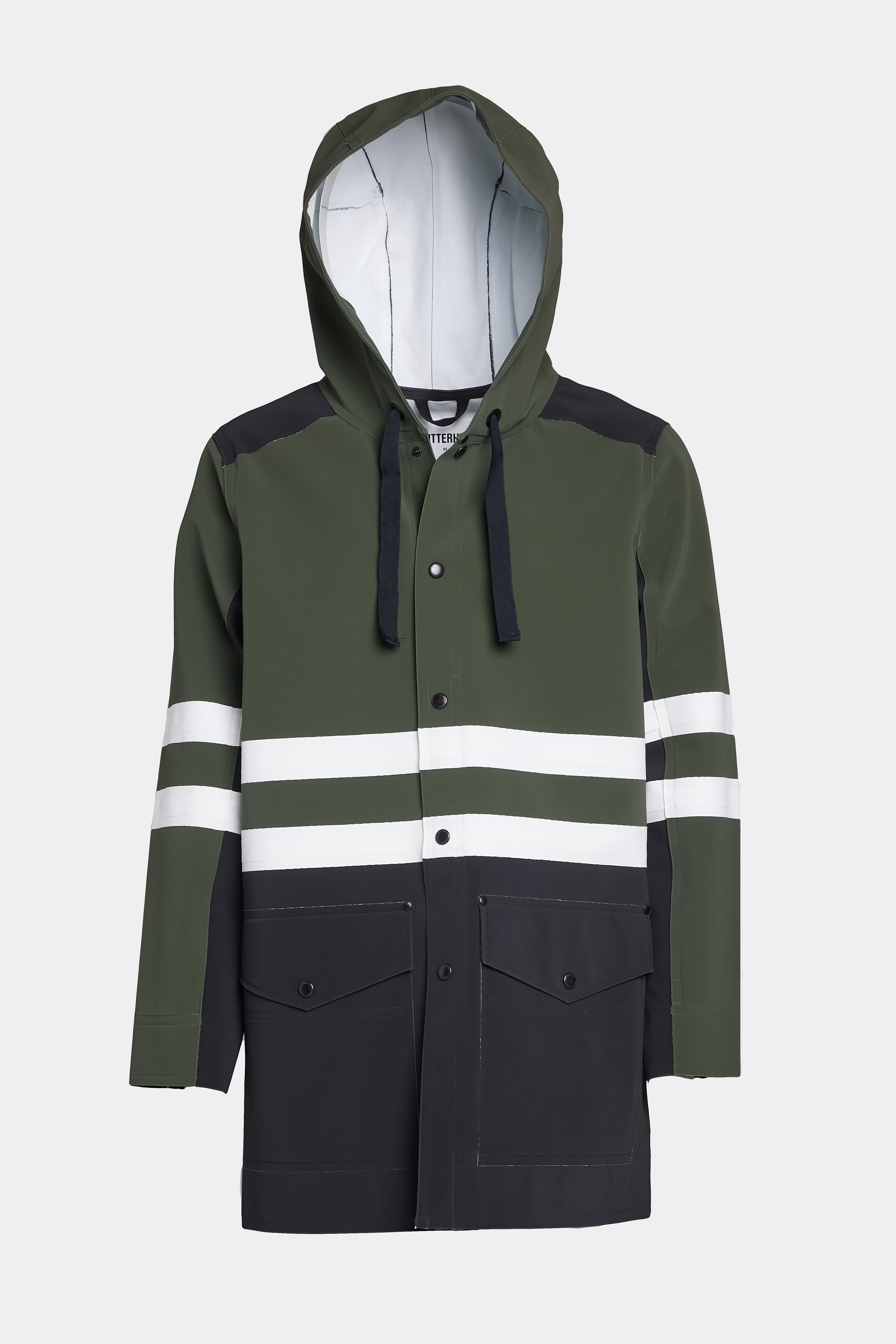 Blackeberg Raincoat Black/Green/White - 5