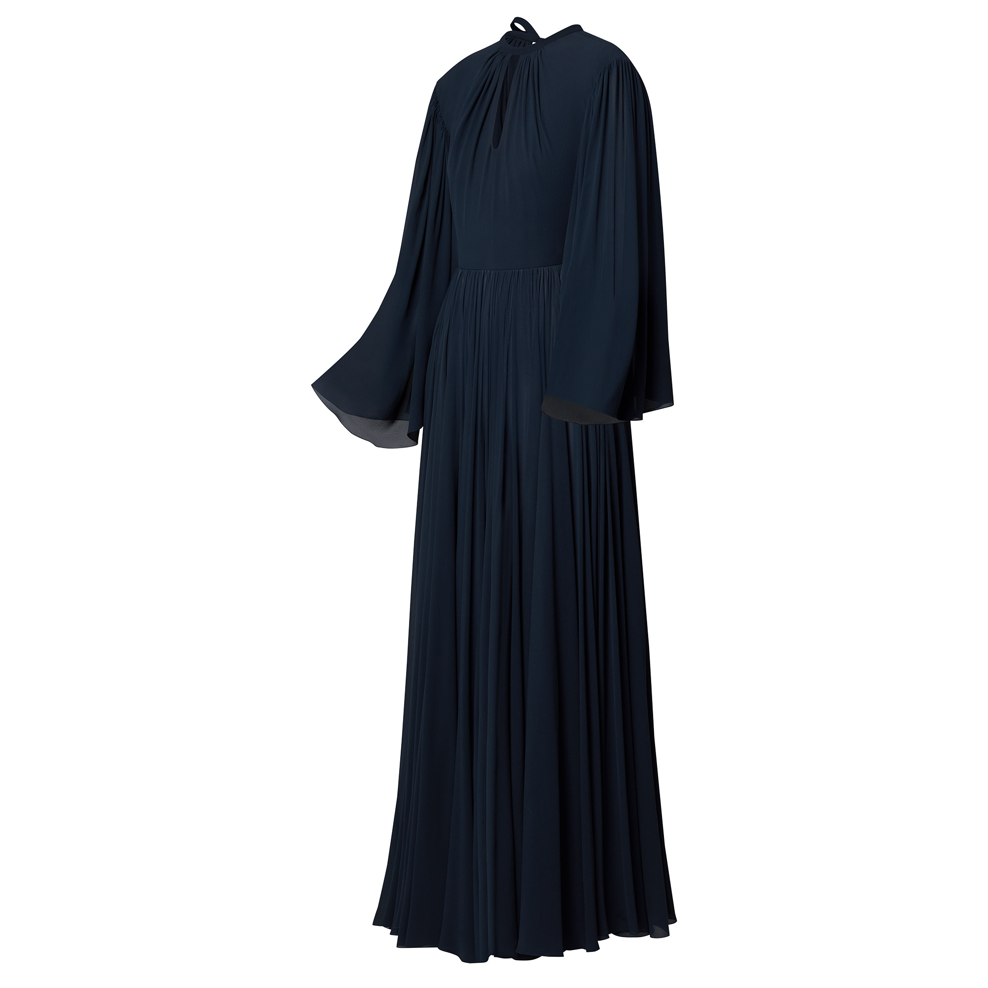 Long-Sleeved Keyhole Gown - 2