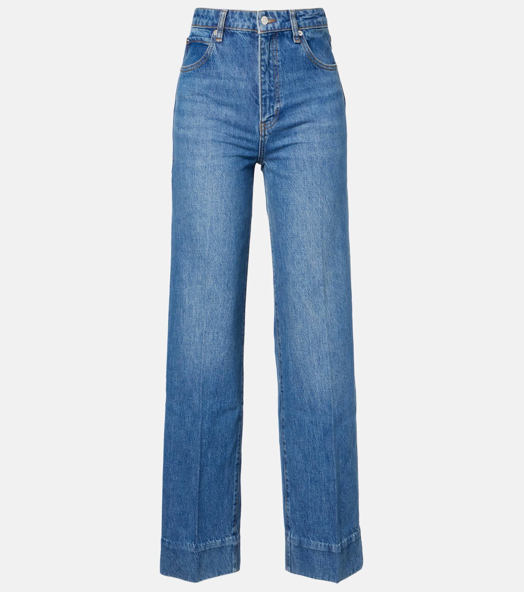 Loose mid-rise wide-leg jeans - 1