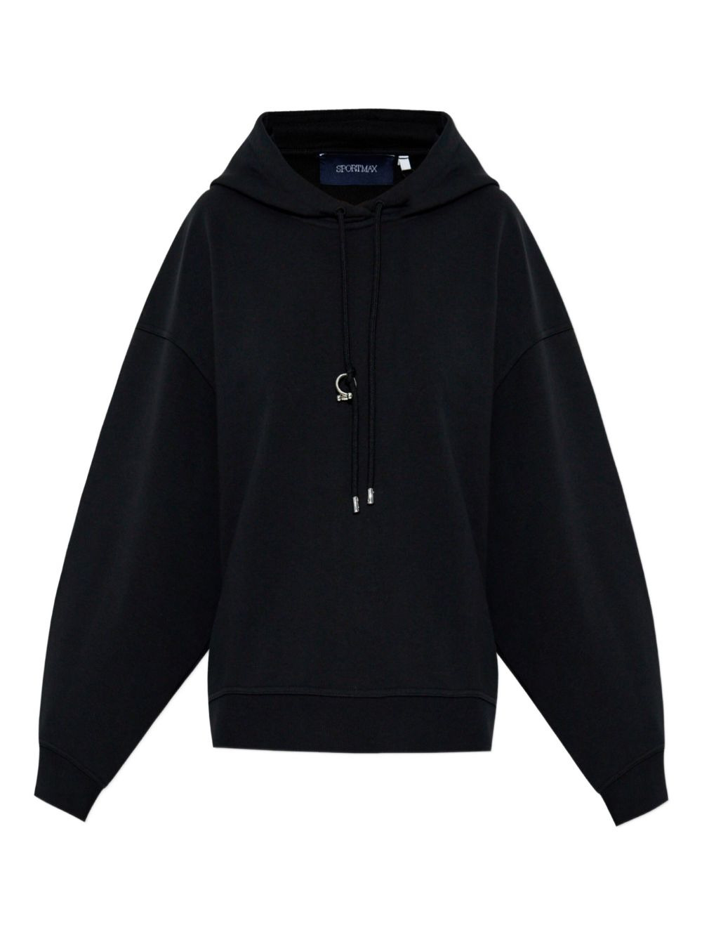 ring-detail drawstring hoodie - 1