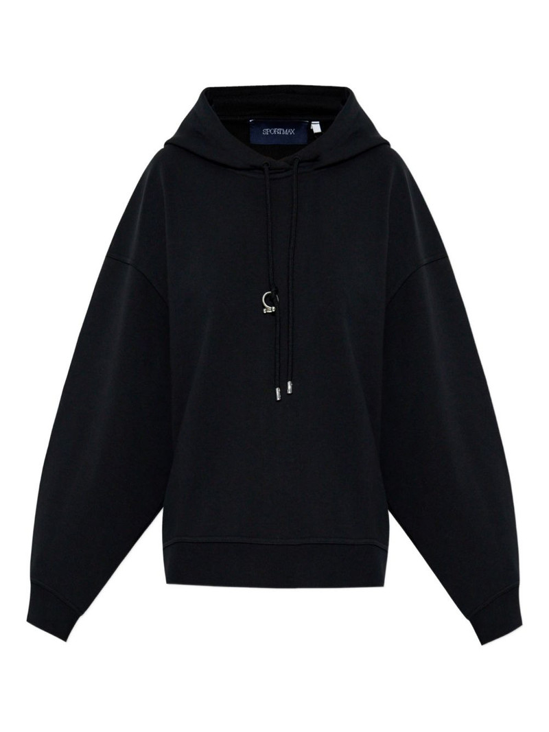ring-detail drawstring hoodie 1