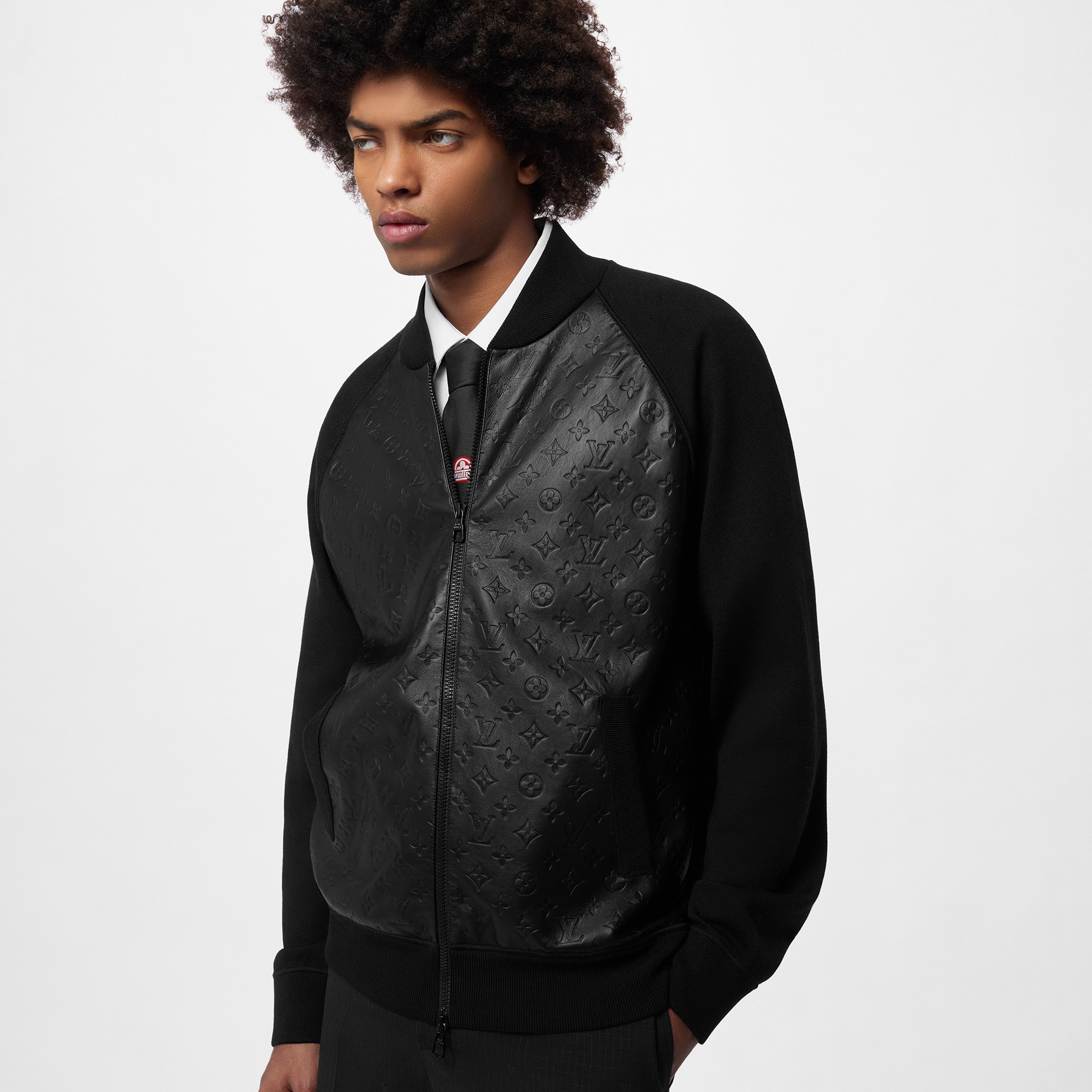 Leather And Knitted Wool Blouson - 5