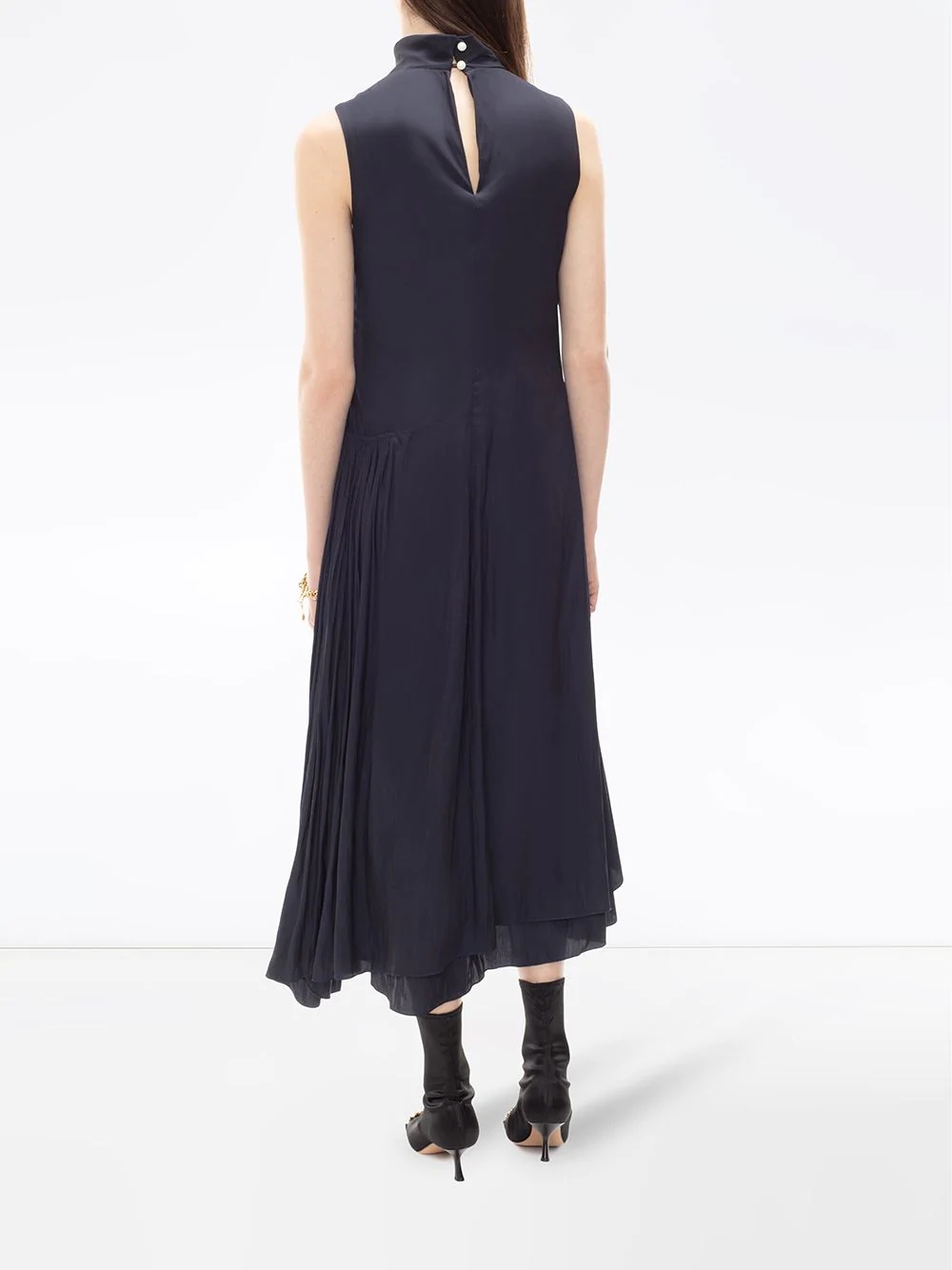 asymmetric gathered dress - 4