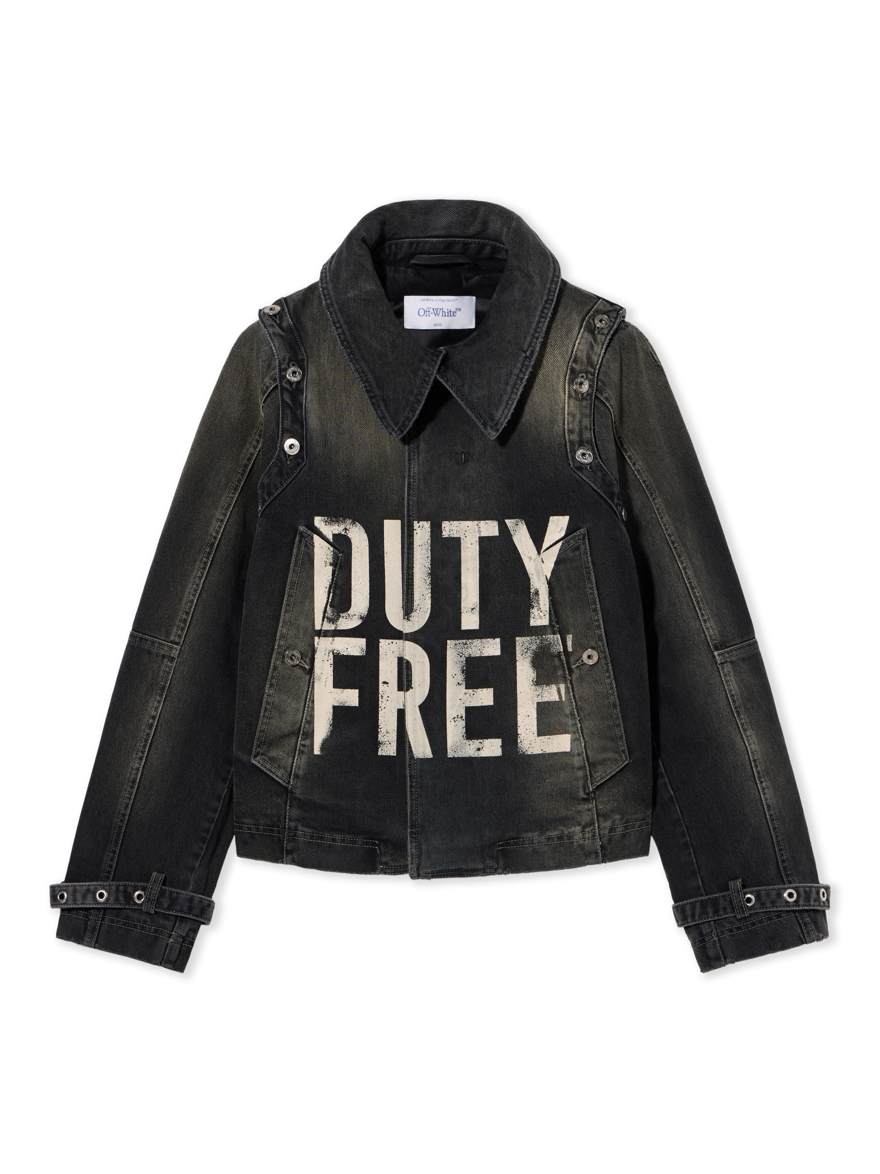 Dark Gray Denim "duty Free" Jacket - 2