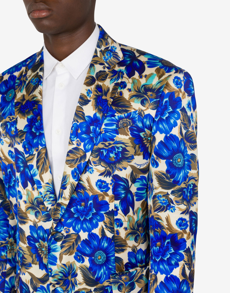 ALLOVER BLUE FLOWERS COTTON AND VISCOSE JACKET 4