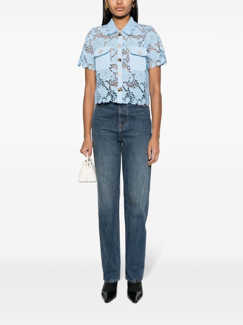 cord-laced unlined shirt - 2