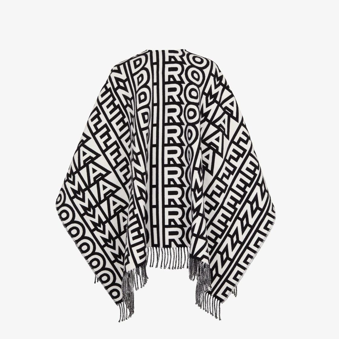 Fendi Roma Capsule poncho in two-tone fabric - 2