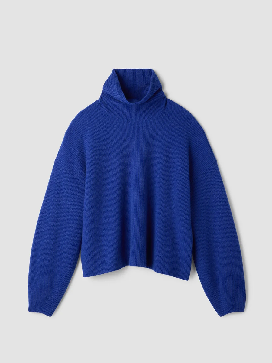 Italian Cashmere Turtleneck Top - 1