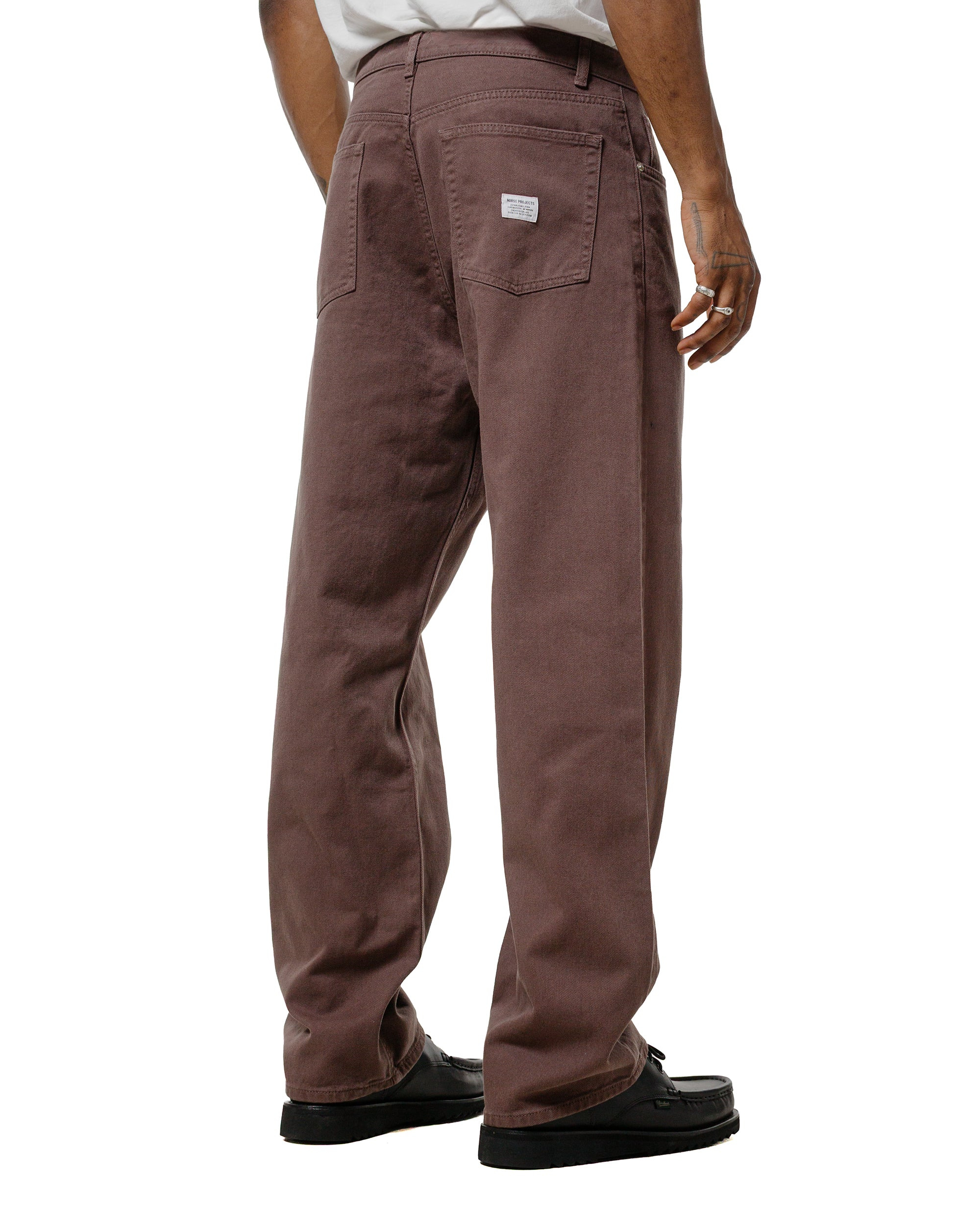Mogens Relaxed 5 Pocket Heavy Twill Seal Brown - 3
