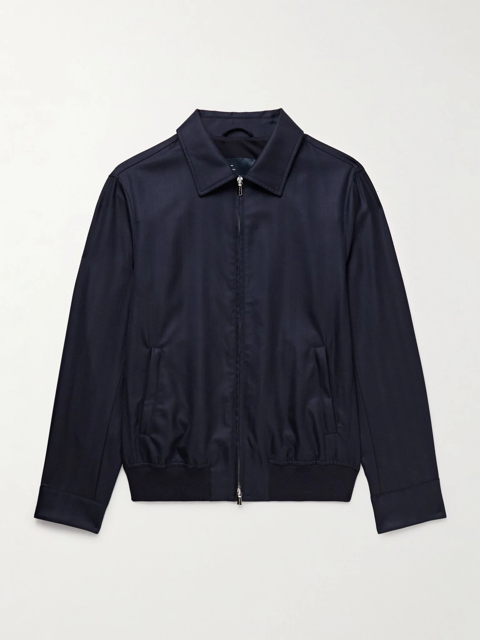 Wool Bomber Jacket Navy - 1