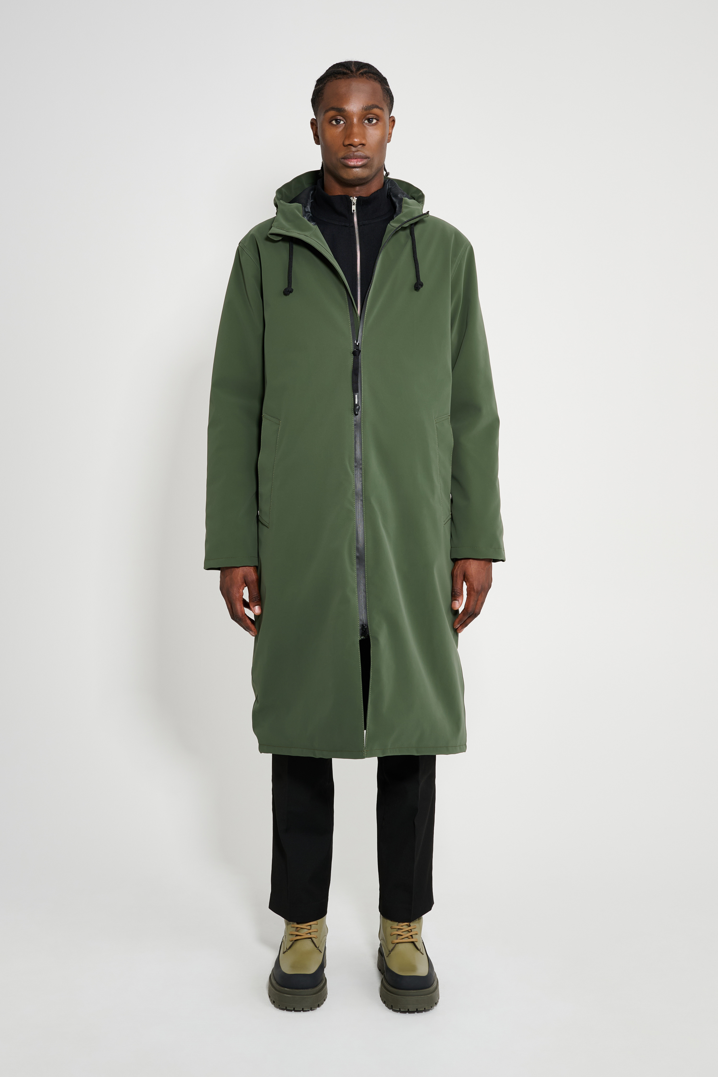 Stockholm Long Matte Winter Coat Green - 2