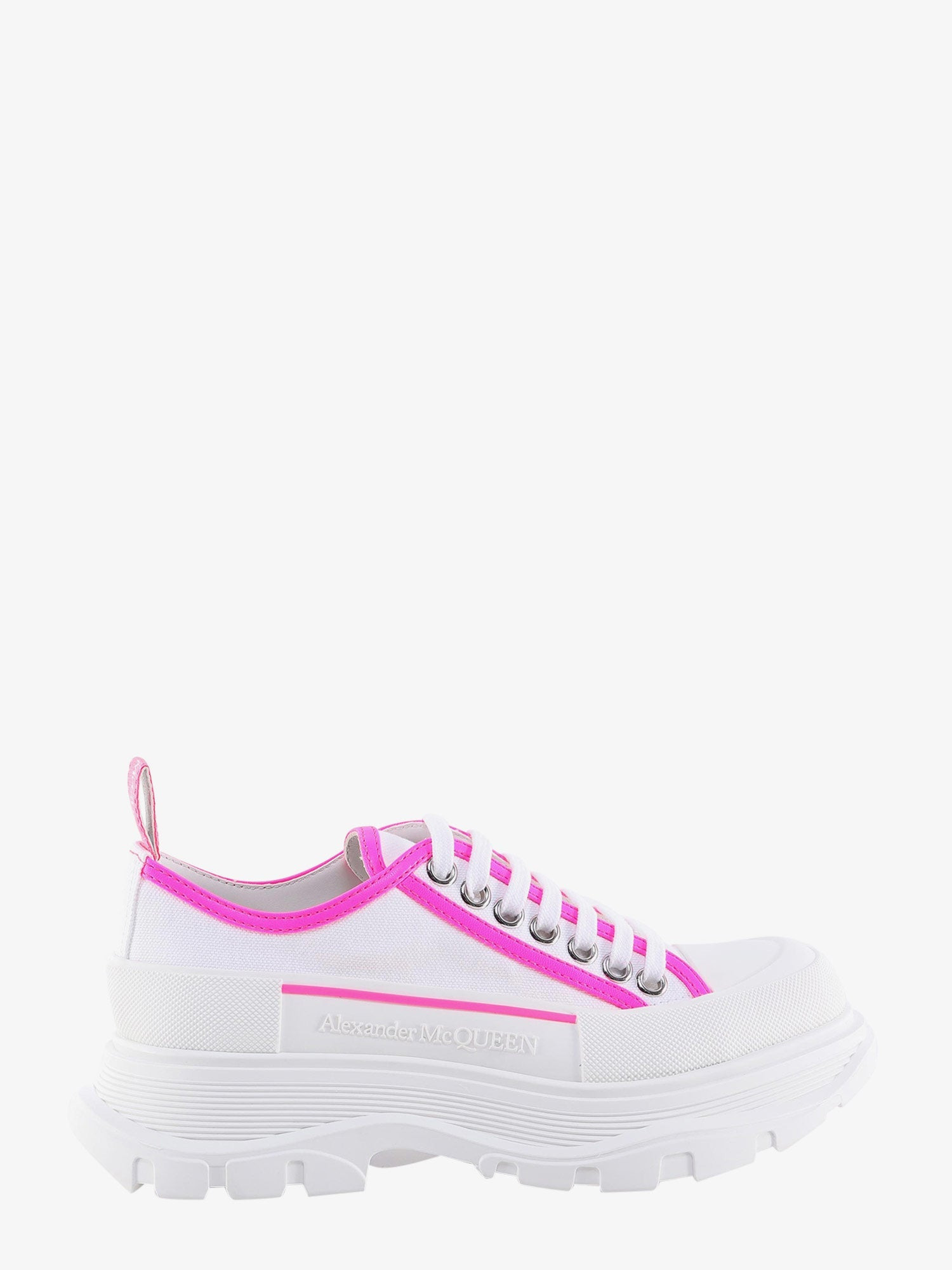 Tread Slick Canvas Sneakers With Fluo Leather Sneakers - 1