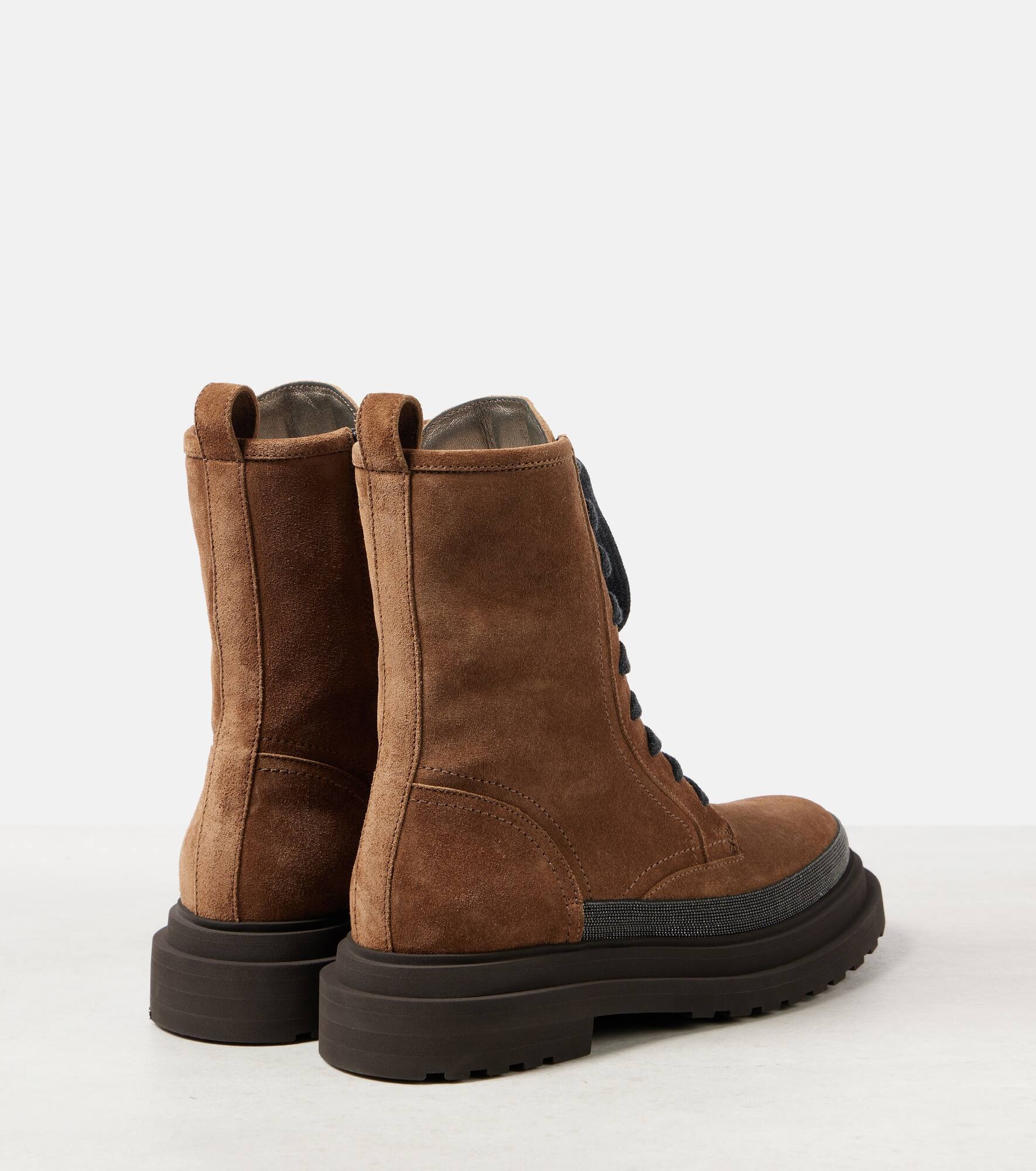 Suede combat boots - 3