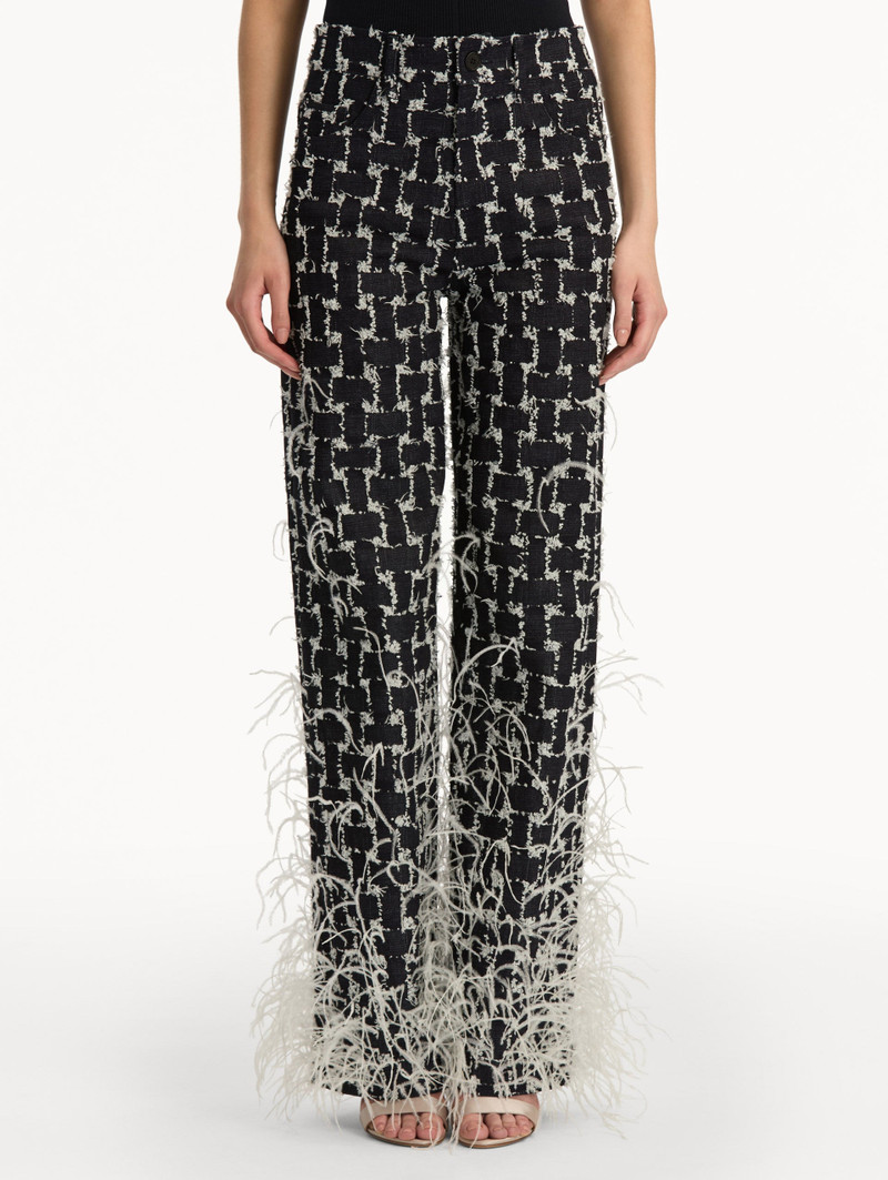 WOVEN DENIM JACQUARD PANT 3