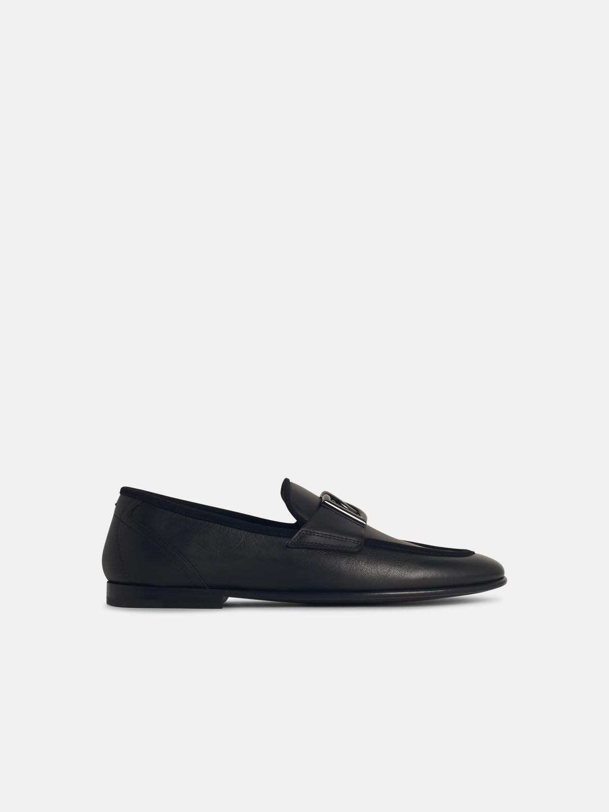 BLACK LEATHER LOAFERS - 1