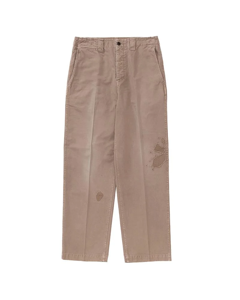 WIDE CHINO PANTS CRASH BEIGE - 1