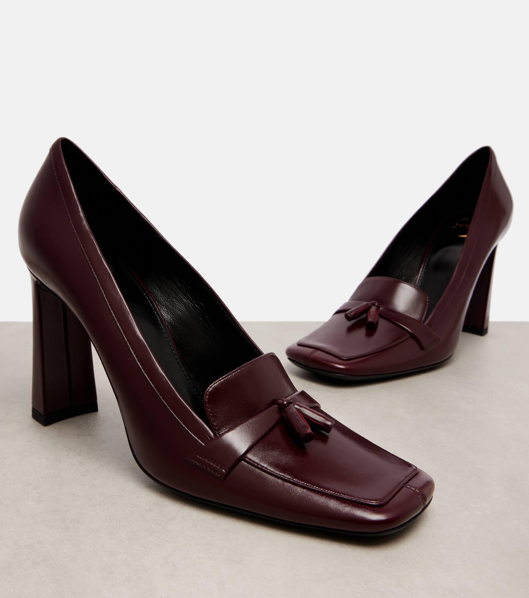 Chloé 90 leather loafer pumps - 5