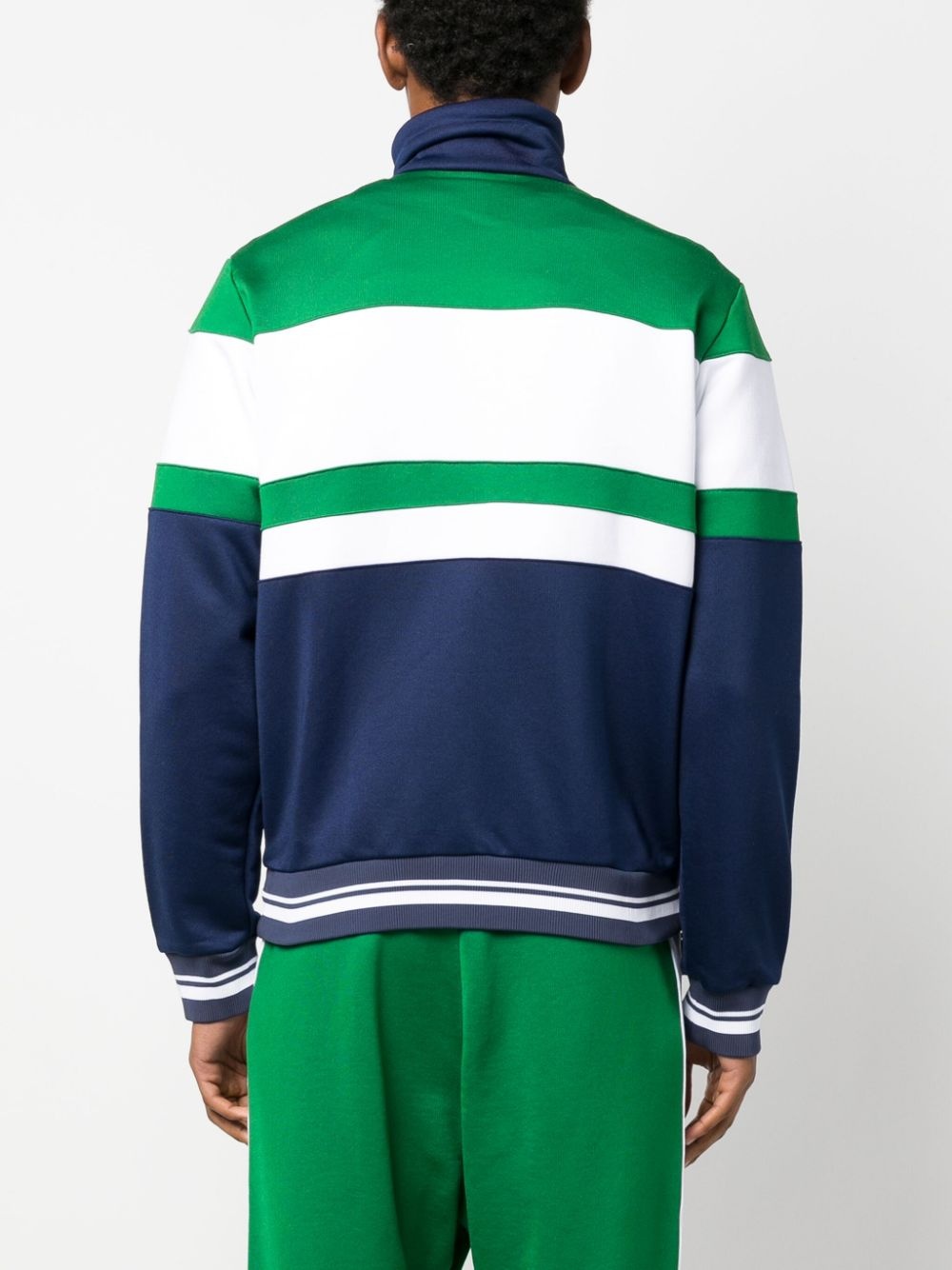 colour-block logo-print bomber jacket - 4