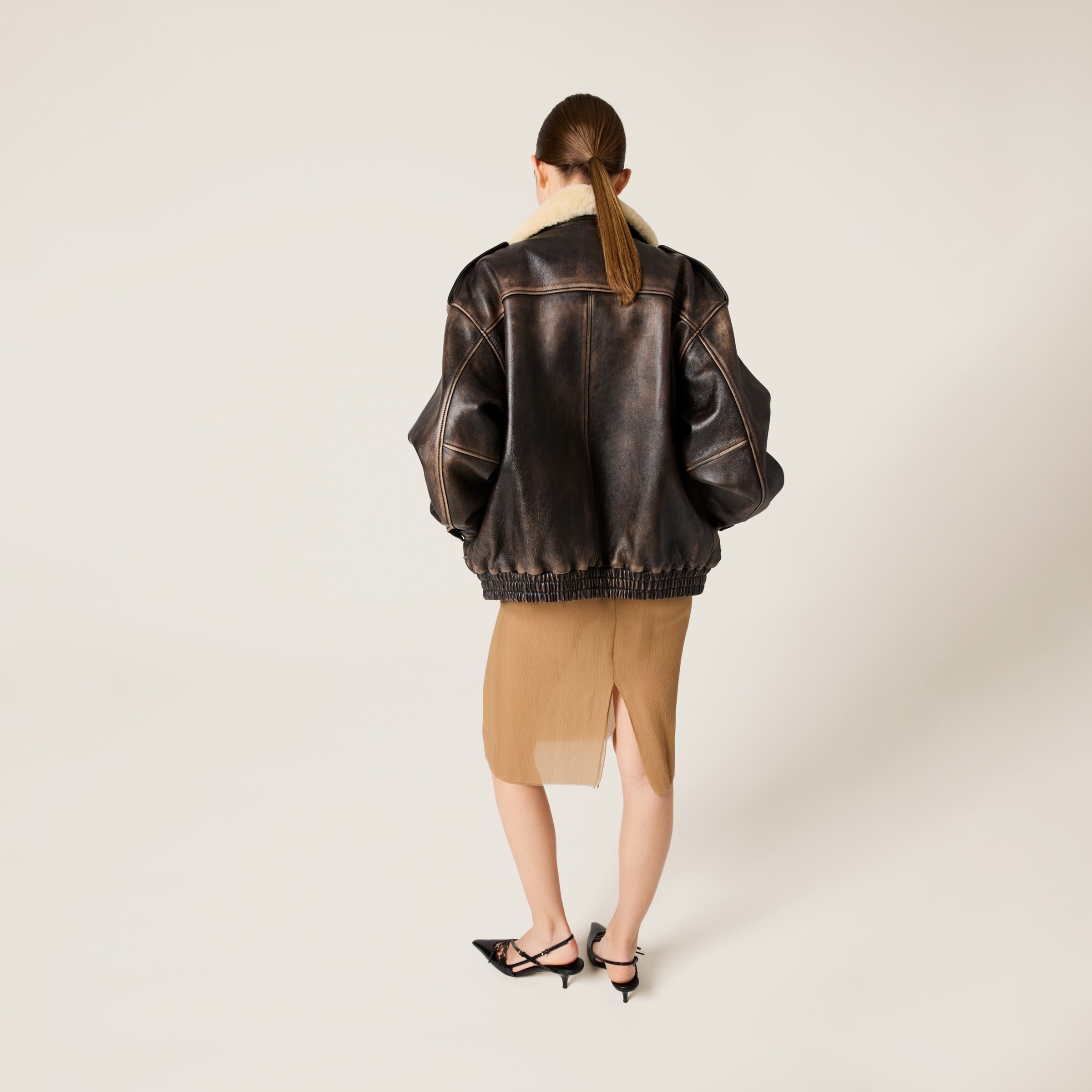 Nappa leather bomber jacket - 3