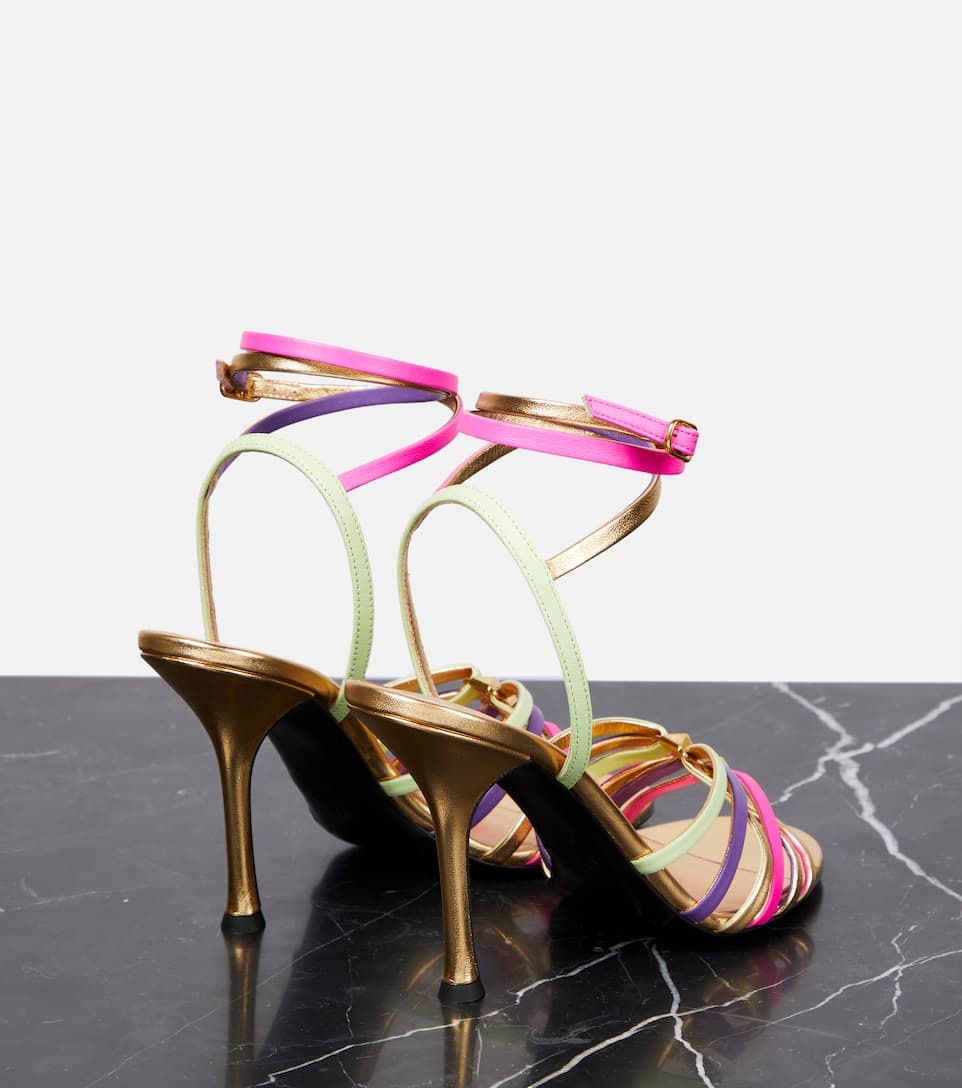Rockstud Strappy leather sandals - 3