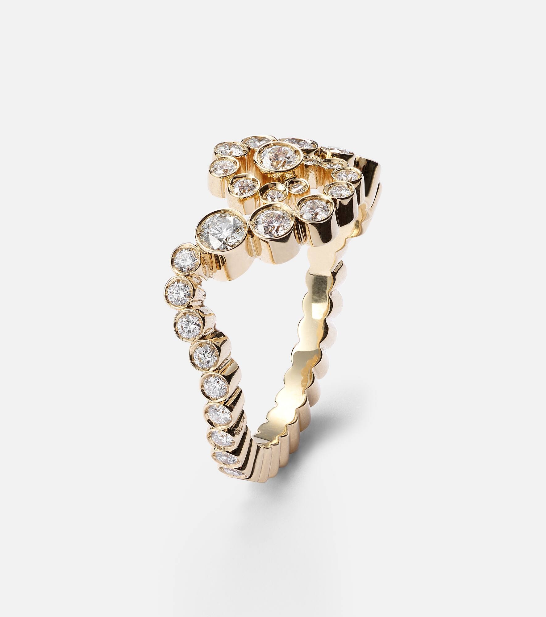 Ensemble De Ciel 18kt gold ring with diamonds - 4