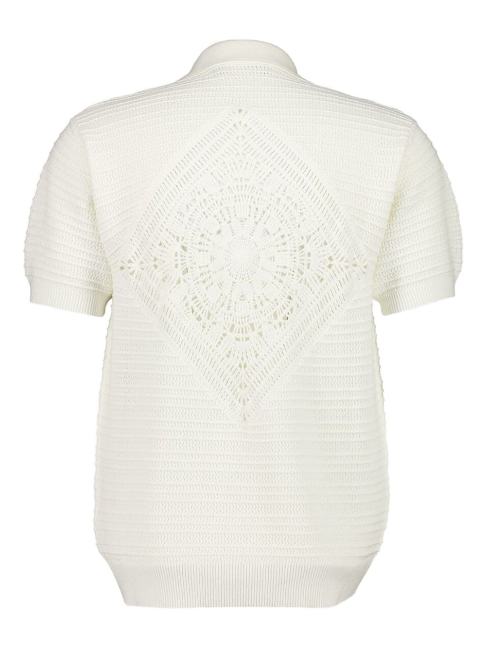 César crochet-panelled cotton cardigan - 2