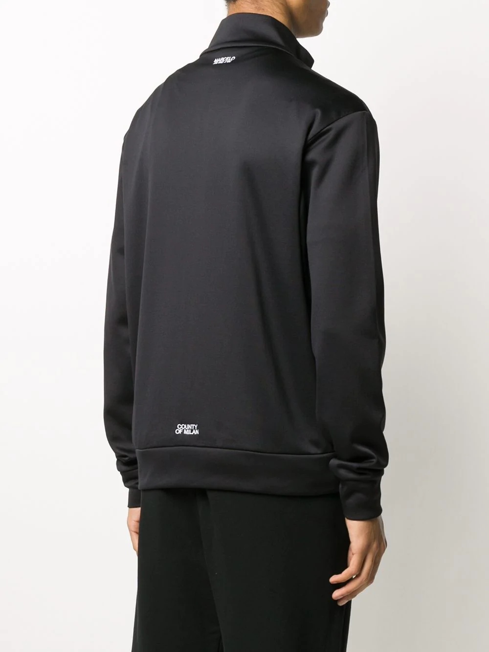 logo embroidery zip-up sweatshirt  - 4