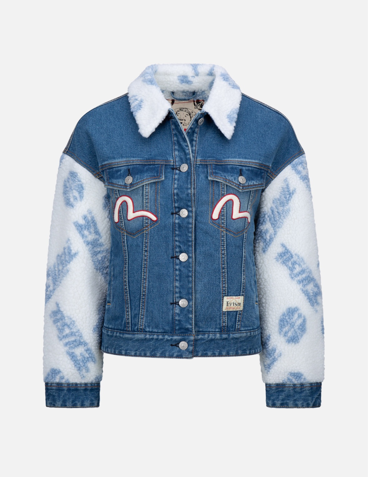 SHERPA TRIMMED DENIM JACKET - 1