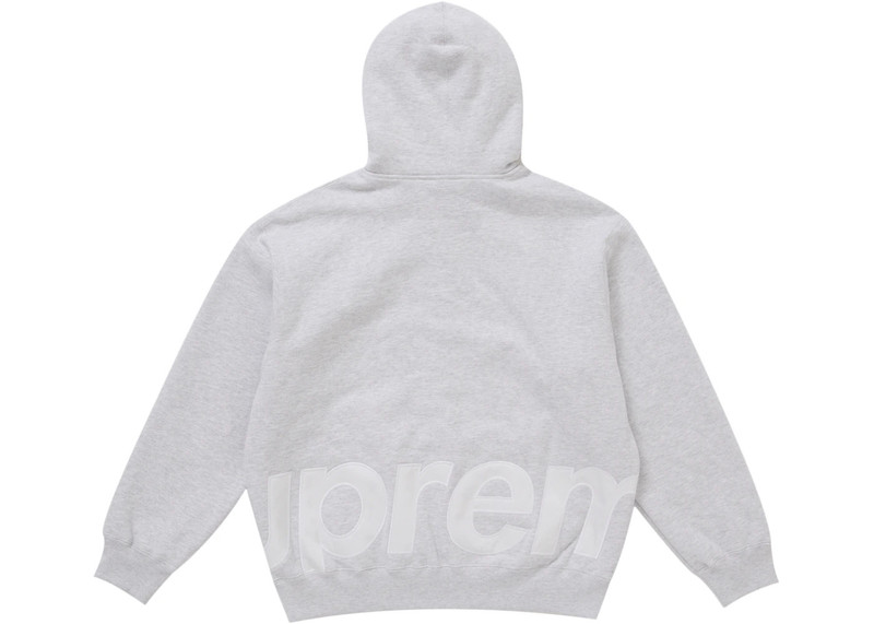 Supreme Supreme Big Logo Zip Up Hooded Sweatshirt Ash Grey outlook