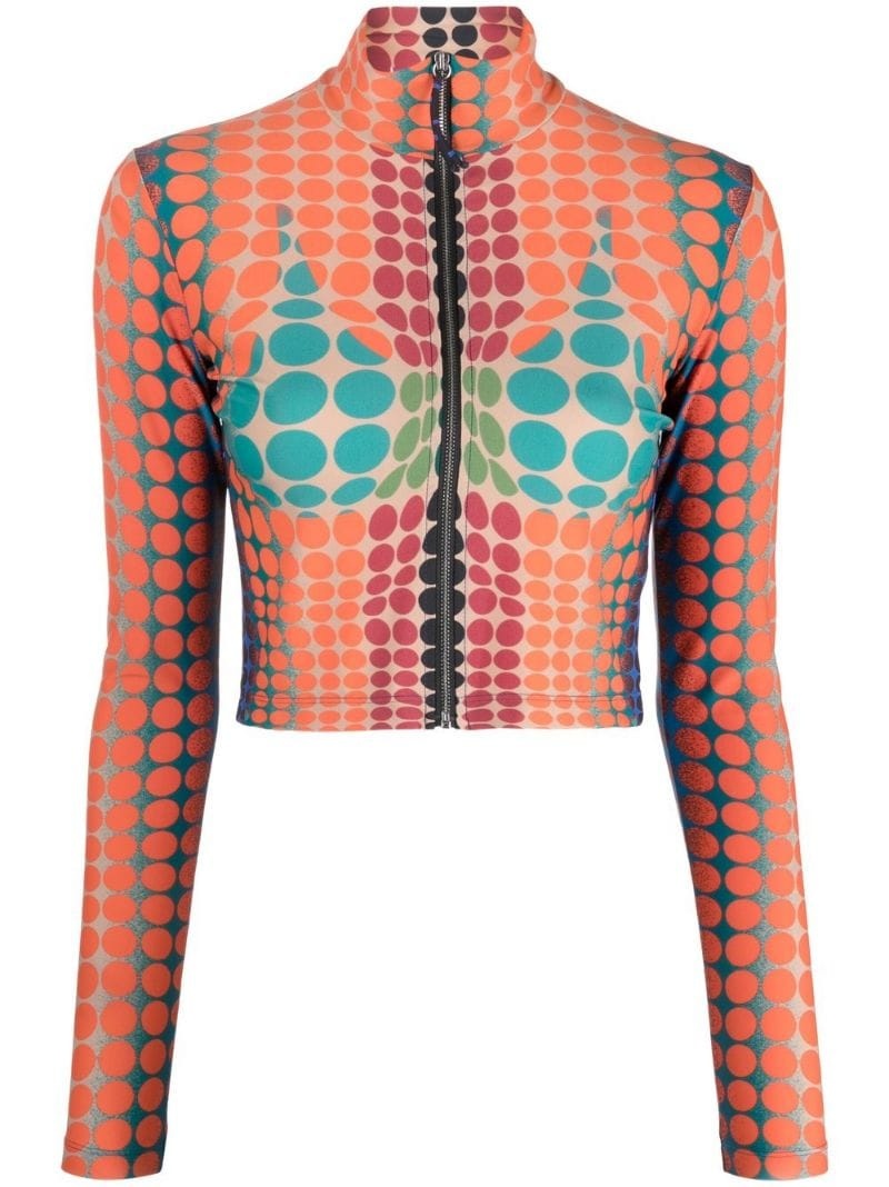 The Orange dot-print top - 1