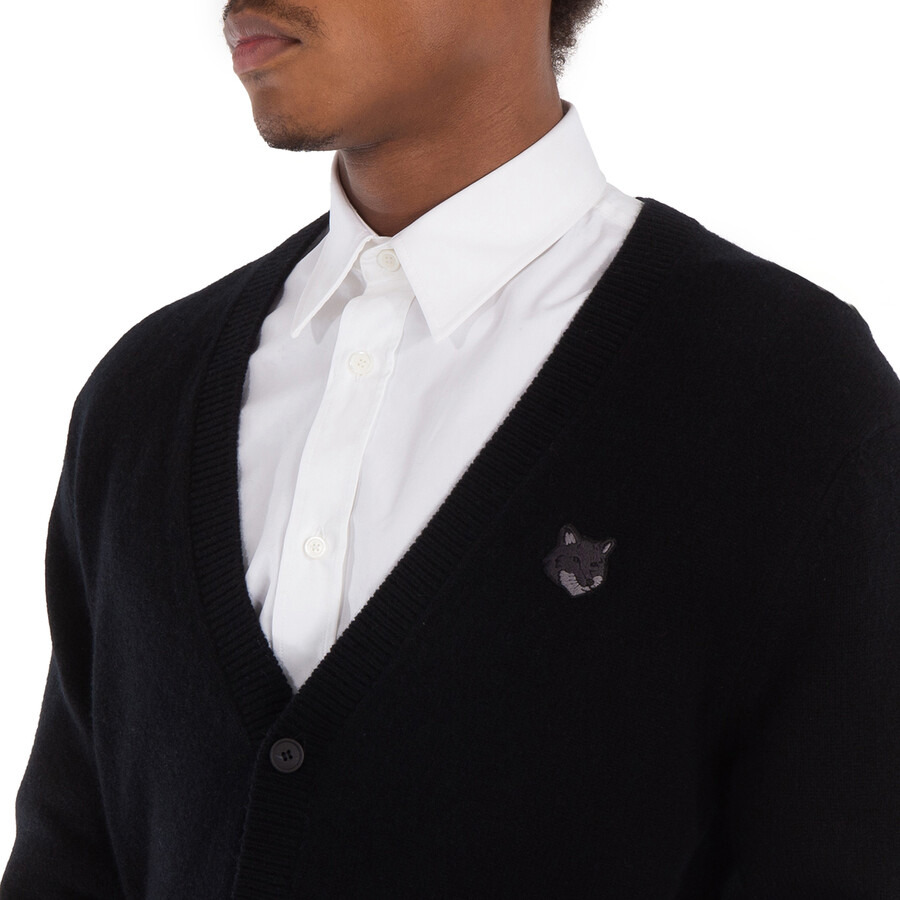 Maison Kitsune Fox Head Patch Lambswool Cardigan - 4